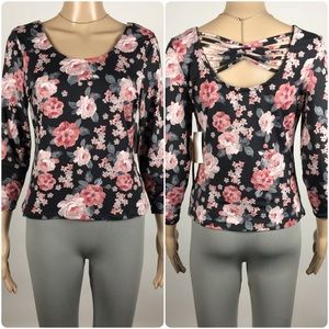 Almost Famous Strappy Back Floral Top